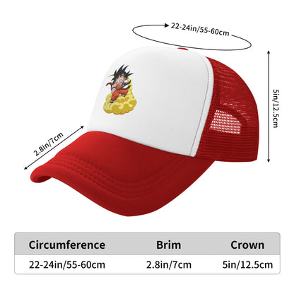 Dragon Ball Son Goku Mesh Baseball Cap Adult Trucker Hat Anime Hats Adjustable Snapback Caps Sports Cap Winter Trucker Hats
