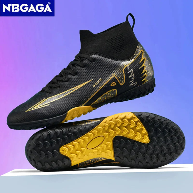 Chaussures de Football pour hommes et femmes, chaussures de sport en plein air, chaussettes ultralégères, antidérapantes, baskets de Futsal, nouvelle mode
