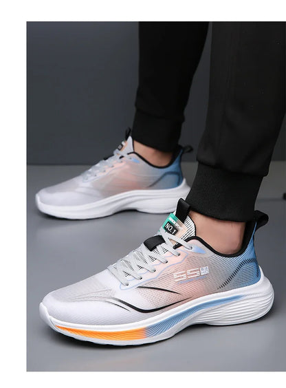 Pantofi de maraton cu placă din carbon pentru bărbați, sneakers casual cu pernă de aer, încălțăminte sport de alergare masculină luxoasă, confortabilă și ușoară