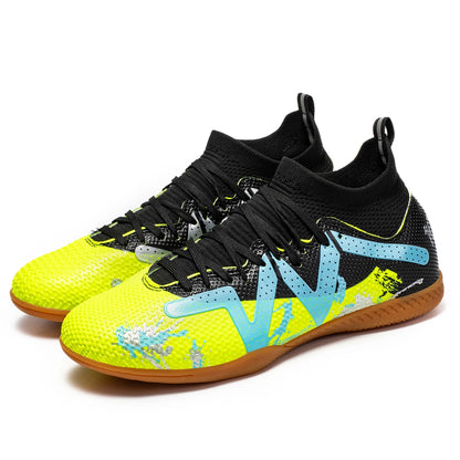 Professional Men's Indoor Flat-Bottomed Football Shoes Adult Durable Comfortable Training Shoes Teenagers Non-Slip Soccer Shoes