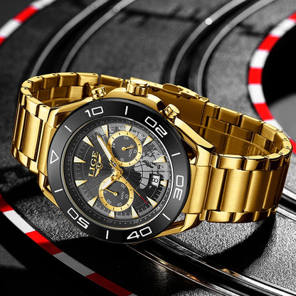 LIGE Luxusuhren für Herren, Freizeit- und Business-Uhren, Herrenmode, wasserdichte Militär-Quarzarmbanduhren für Herren, Montre Homme