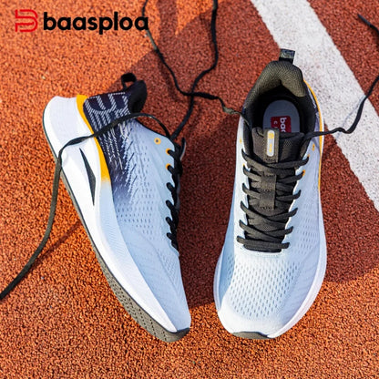 Baasploa Herren-Joggingsportschuhe mit Carbonplatte, professioneller Dämpfung, atmungsaktive rutschfeste Outdoor-Laufsneaker