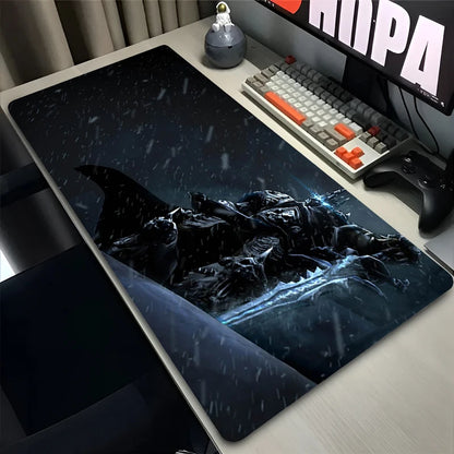 XXL Gaming Accessories Gamer Keyboard Desk Mat Non-Slip World of Warcraft Lich King Laptop Notebook Mousepad 900X400 Mouse Mats