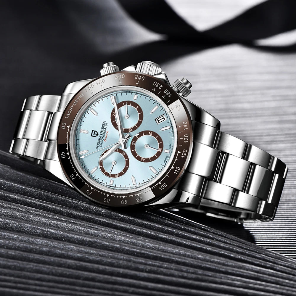 Orologio cronografo da uomo PAGANI DESIGN – Orologio da polso al quarzo di lusso, luminescente e impermeabile.