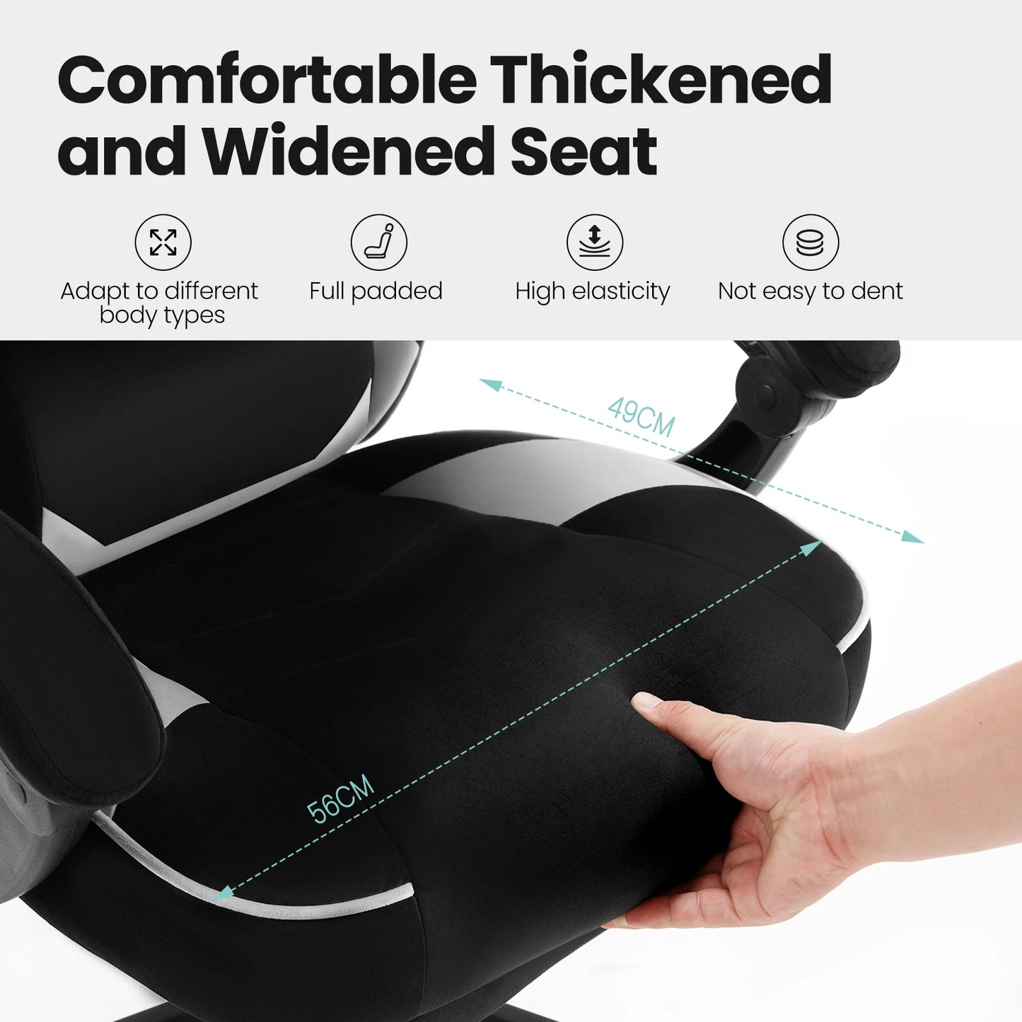 WOLTU Racing Gaming Chair Swivel Desk Office Computer Chair Sports Seat with Headrest Lumbar Cushion Footrest Gamer Chair