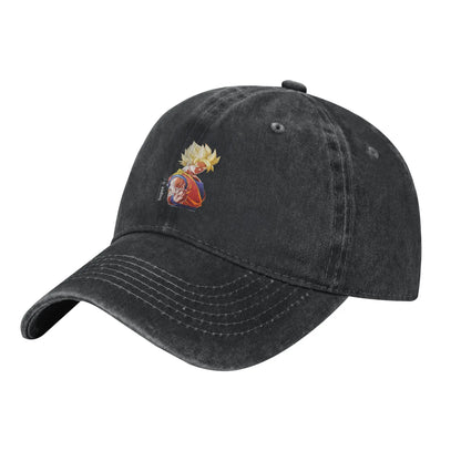 Dragon Ball Goku’s Saiyan Saga Baseball Cap Vintage Distressed Washed  Snapback Cap Men Women Outdoor Running Golf Gift Hats Cap