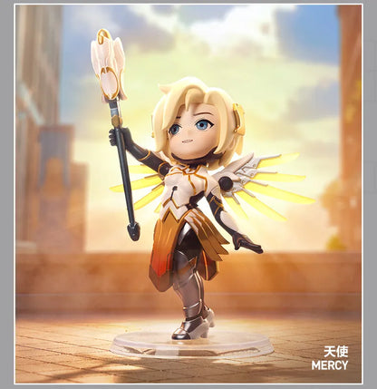 POP MART Overwatch Play of The Game Series Blind Box Mystery Box Toys Kawaii Ornaments Figurines Home Decor Desktop Model Dolls