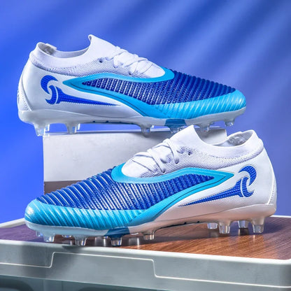 New Men Football Boots Match Adult Outdoor Sport Training Cleats Soccer Shoes Boys Long Spikes Breathable Non Slip Comfortable