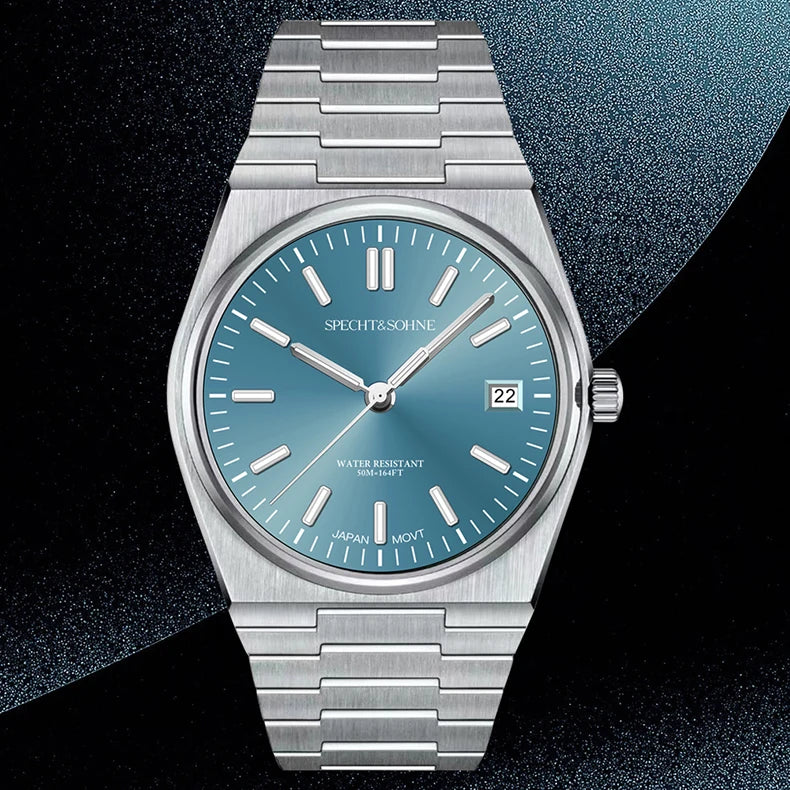 2025 New Arrivals Specht&Sohne Mens Watches Stainless Steel Sapphire Classic Quartz Men Watch Relogio Masculino 100M Waterproof