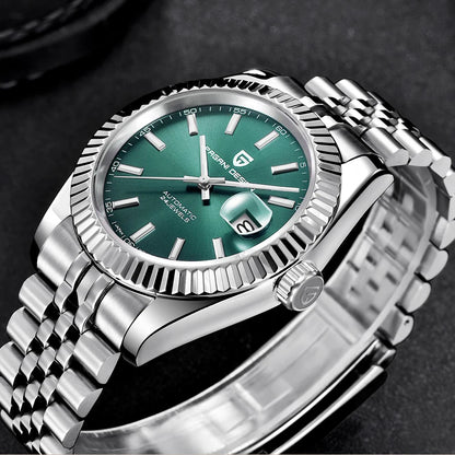 Orologio da polso meccanico da uomo PAGANI DESIGN PD1645 – Movimento 8215, vetro zaffiro, modello di lusso in acciaio, impermeabile fino a 100 m