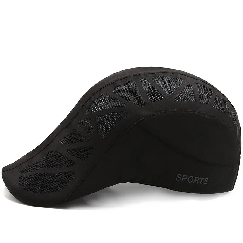Boné de basebol unissexo com letras impressas, de secagem rápida; chapéus de sol; bonés de malha respirável para atividades ao ar livre no verão; boinas; viseiras; chapéus de golfe