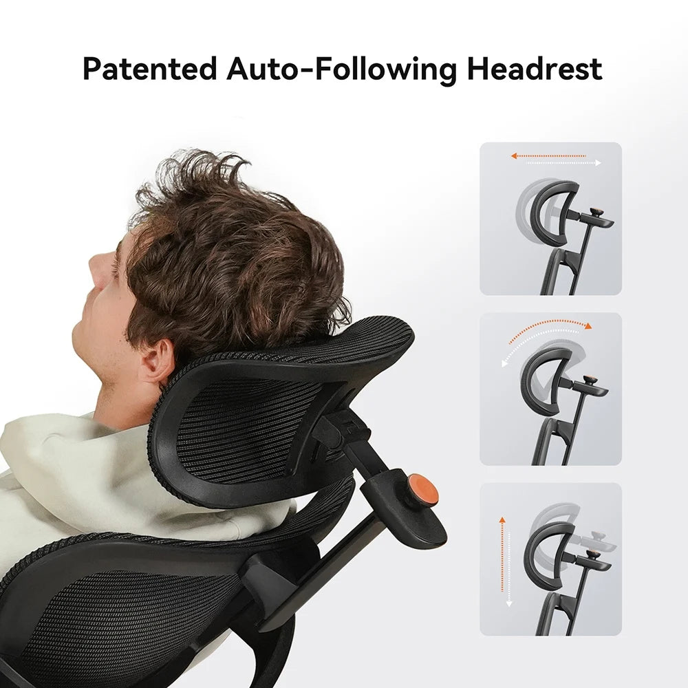 NEWTRAL MagicH-BPro Ergonomic Chair with Footrest AutoFollowing Backrest Headrest Adaptive Lower Back Support Adjustable Armrest
