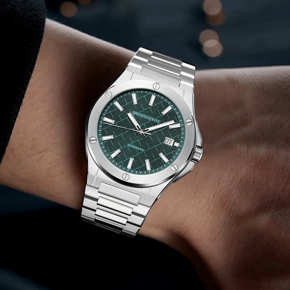 Specht&Sohne 2025 Neue 38MM Herrenuhr, Automatikuhr, Japan Miyota 8215 Uhrwerk, Stahl, Saphirglas, wasserdichte Reloj Homb