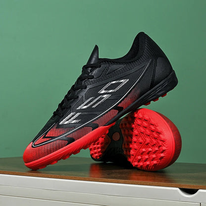 Chaussures de football populaires à tige basse FG/TF, unisexe, pour terrain, entraînement rapide, crampons antidérapants à crampons longs