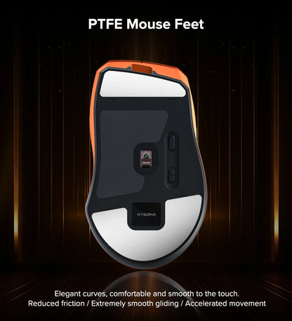 KYSONA Uranus PRO Wireless Gaming Mouse Ergonomic Mouse PAW3395 54g 8KHz Polling Rate 26000DPI For Right Big Hand PC Gamer