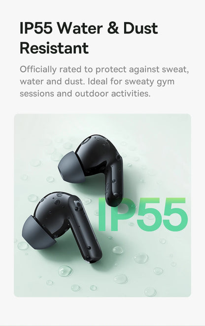 Baseus Bass EP10/BP1 NC -43dB Noise Cancelling ANC True Wireless Earbuds Bluetooth 6.0 In-Ear Wireless Earphones 4-Mics Ear buds