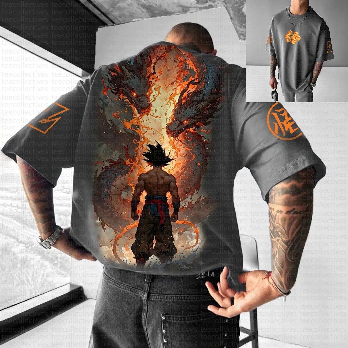 Son Goku Dragon Ball Anime 2025 Καλοκαιρινό T-shirt Ανδρικό Harajuku Oversized Ρετρό Streetwear Γυναικείο Casual Φαρδύ Κοντομάνικο Unisex Top