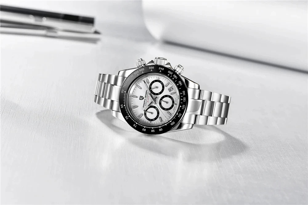 Orologio cronografo da uomo PAGANI DESIGN – Orologio da polso al quarzo di lusso, luminescente e impermeabile.