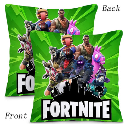 Anime game Fortnites Pillow Covers Cartoon Sofa Decorative Home Double-sided Printing Short Plush Cute Cushion Cover