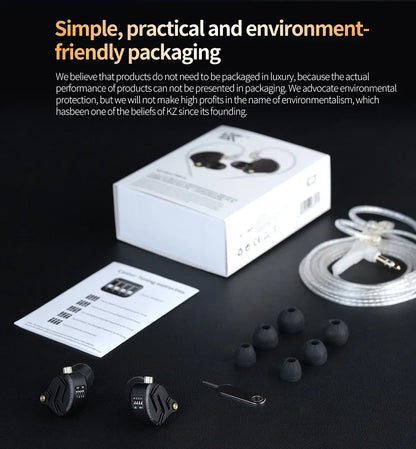 KZ ZS12 PRO X Hybrid Dynamic & Balanced Armature Technology IEM Earphone Upgrade HiFi Bass In Ear Headphone Tunning Wire Headset