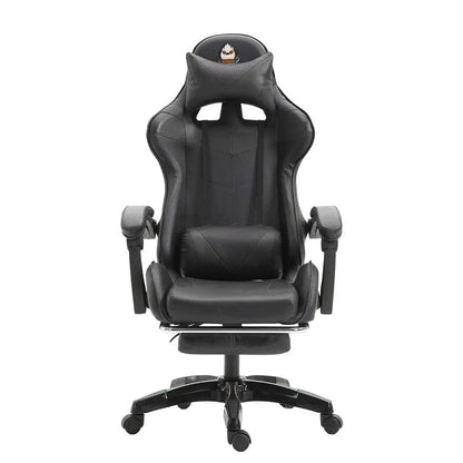 Ergonomic gaming chair, office chair, height adjustable,PU leather computer chair, with headrest and lumbar support, 360° swivel