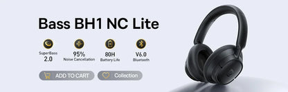 Baseus Wireless Headphones Bluetooth 5.3 HIFI Level Earphone 40mm Driver Foldable Over Ear Headsets 70H Playtime Spatial Audio