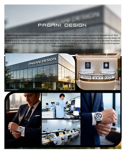 PAGANI DESIGN 2025 New Men Quartz Watch VH65 40mm Stainless Steel Sapphire Glass Luxury Business Waterproof 200m Reloj Hombre
