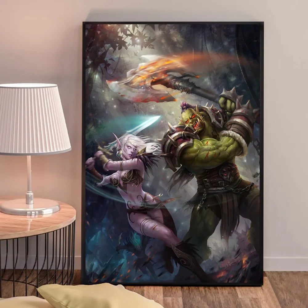World of Warcraft Game Poster Good Quality Prints and Posters HD Quality Poster Wall Art Painting Study Home Decor