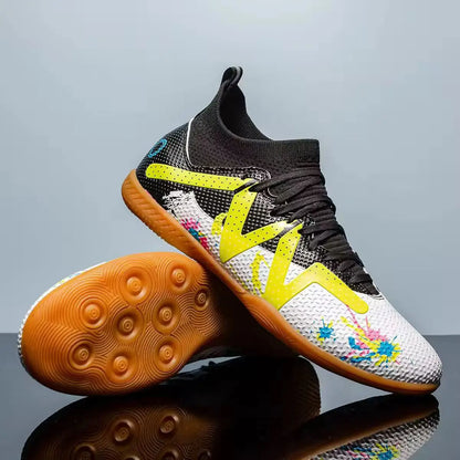 Botte de Football en salle, crampons de Futsal professionnels pour hommes, chaussures de Football pour adultes, durables, confortables, antidérapantes, baskets d'entraînement pour adolescents