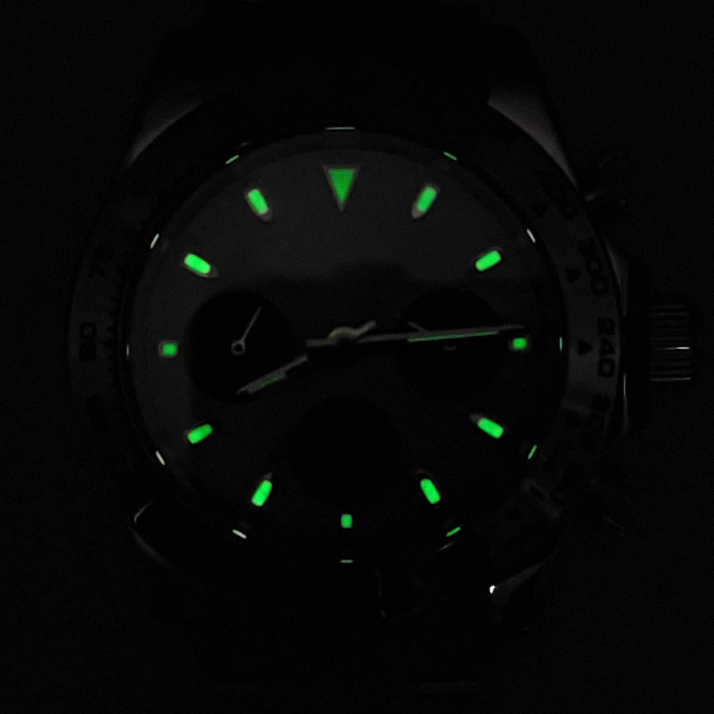 20 Colors dress 39mm Quartz Chronograph Sapphire Crystal Stainless Luminous Men's Watch VK63 Movement Calendar Strap