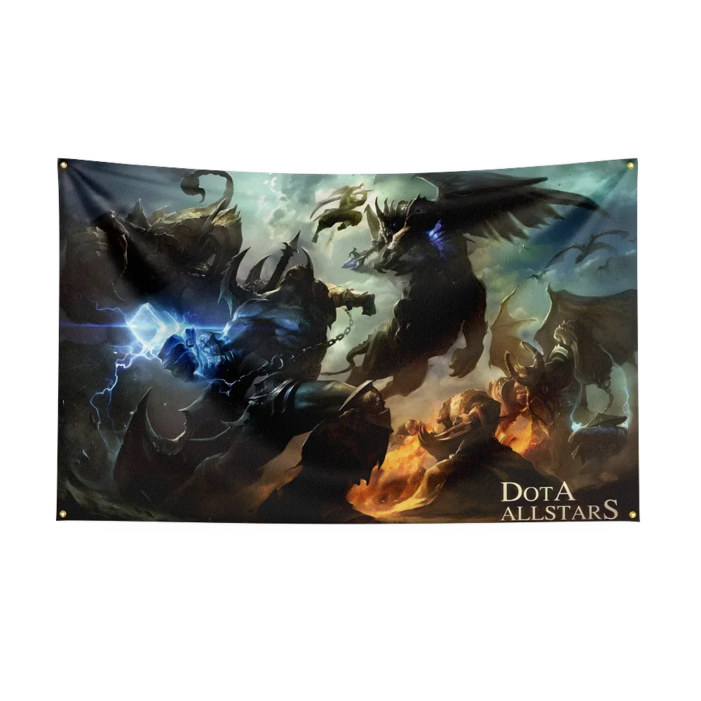 90X150CM Worlds of Warcrafts Wow Flag Polyester Digital Printed Game Tapestry Curtain For Decor dota1s