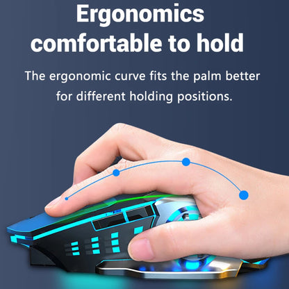 Wireless Bluetooth Mouse 2.4G USB Mecha Gaming Mouse Rechargeable Silent Backlight Mice Ergonomic Office Mice Game Accessories