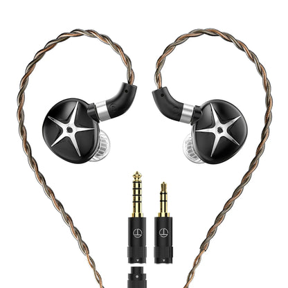 TRN Starfish Earphones 12mm Dynamic Driver In-ear Monitors  Beryllium coated Diaphragm Headset Hi-Fi Headphones with Detachable