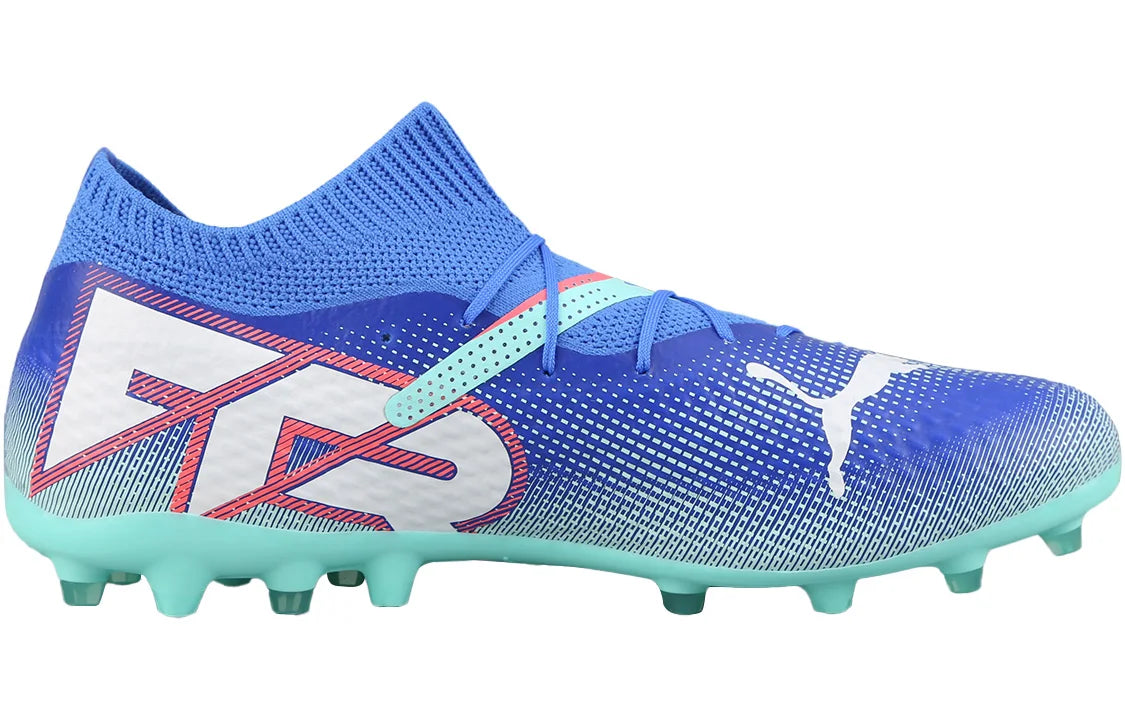 Chaussures de football Puma Future 7 Pro Sports Comfort Mg, bleu et vert, 107927-01