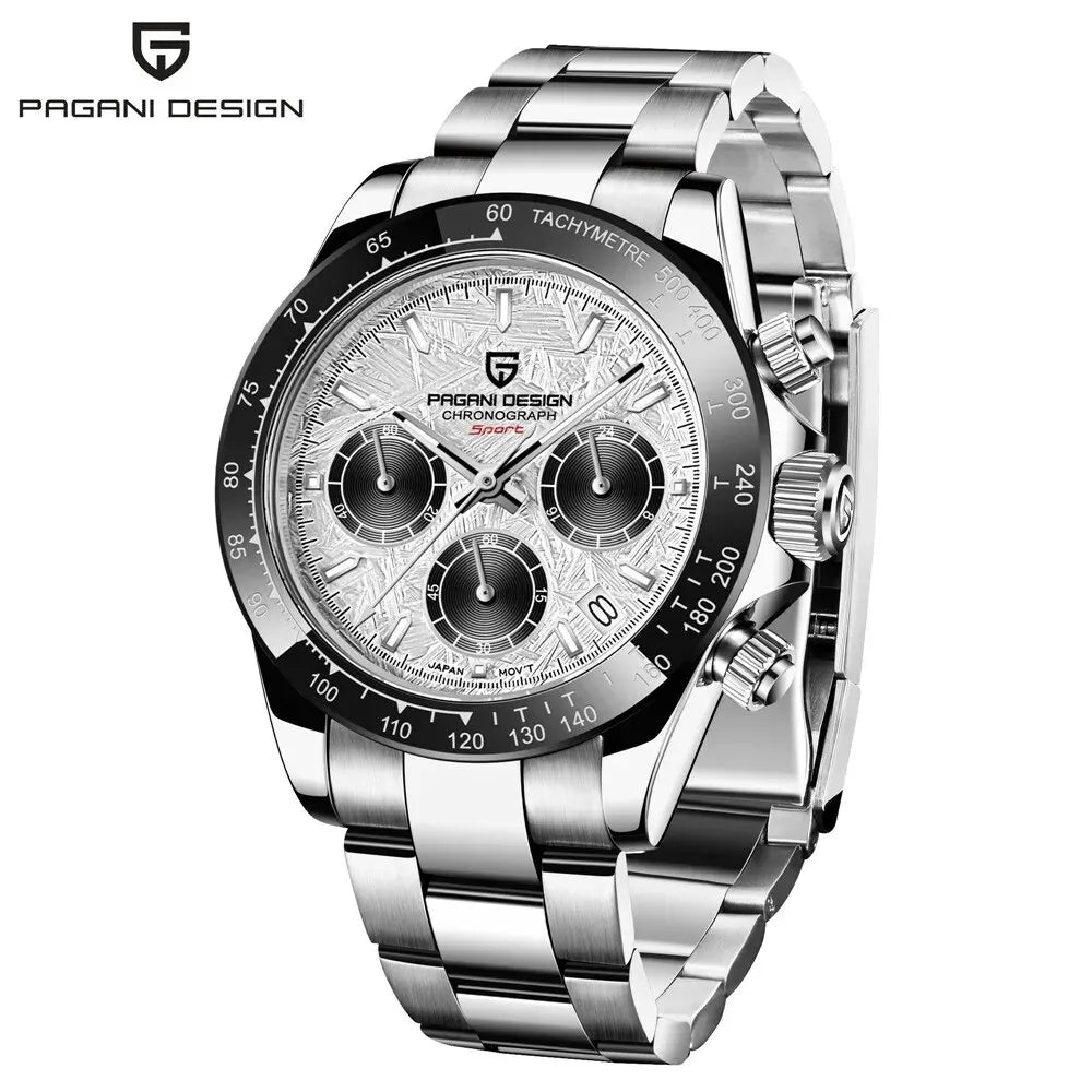 PAGANI DESIGN 2025 New Men's Watches Luxury Rose Gold Quartz Watch For Men 100M Waterproof Sports Chronograph Wristwatch Men