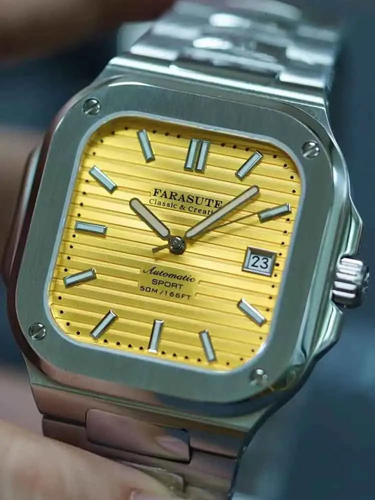 Montre de luxe automatique pour homme FARASUTE, mouvement Miyota9019, ultra-fine (8,9 mm), luminescente, étanche à 5 ATM