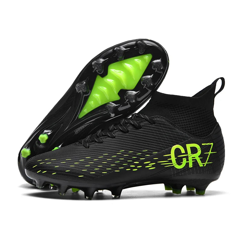 Chaussures de football professionnelles pour hommes, originales, respirantes, confortables, résistantes, pour terrain en herbe.
