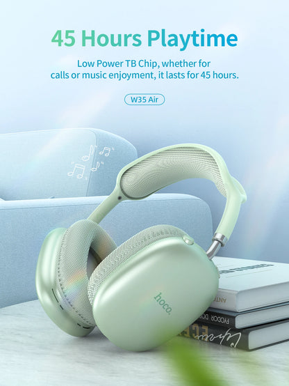 HOCO W35 Air Over-ear Bluetooth Headphones Wireless Sports headset Suport TF card AUX mode Stereo Smart Gaming Student Earphones