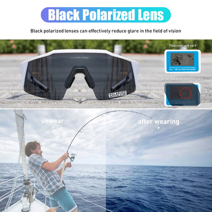 Gafas de sol Kapvoe para ciclismo, gafas polarizadas para bicicleta, MTB, UV400, de montaña, para hombre y mujer, gafas deportivas para actividades al aire libre