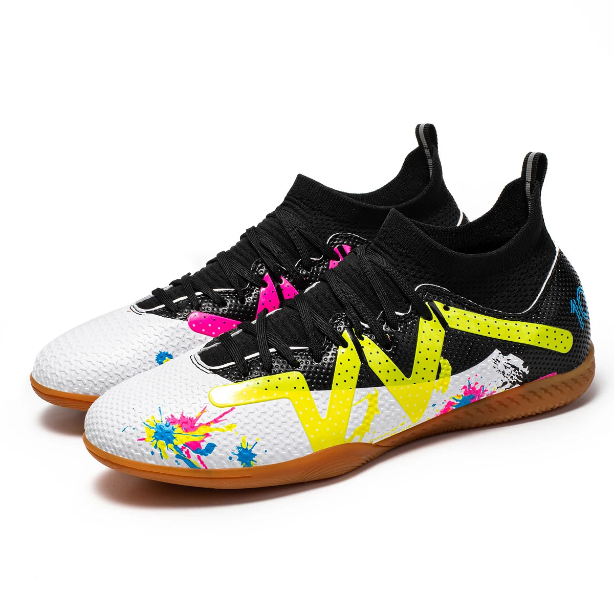 Professional Men's Indoor Flat-Bottomed Football Shoes Adult Durable Comfortable Training Shoes Teenagers Non-Slip Soccer Shoes