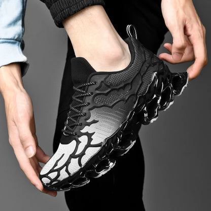 chaussure homme Baskets blanches de luxe pour hommes, chaussures de course décontractées, mocassins à la mode