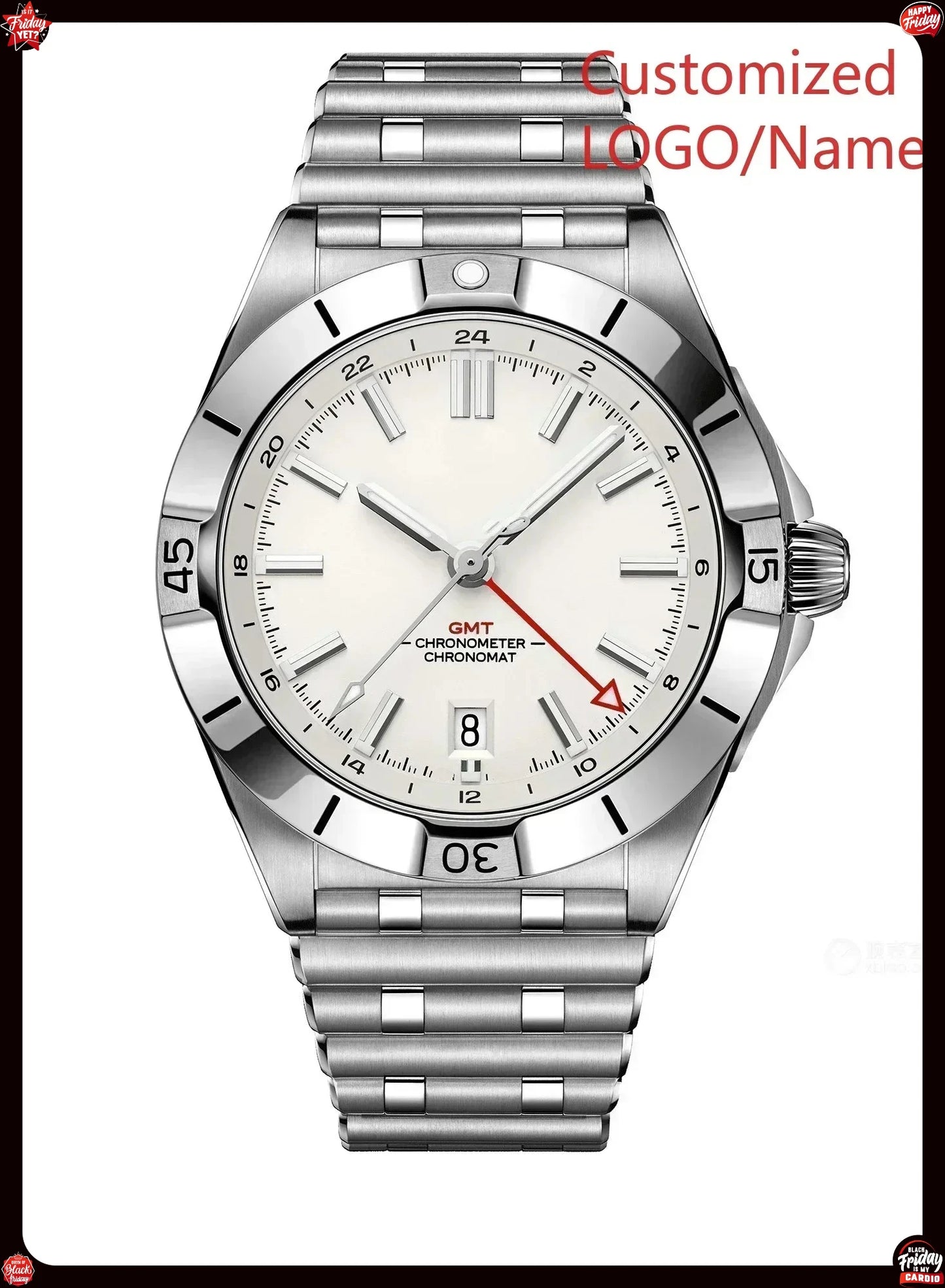 A989 Store Customized Watch  Sport Watch Green Blue Watches GMT Chronomat Automatic Mechanical 904L Stainless Steel