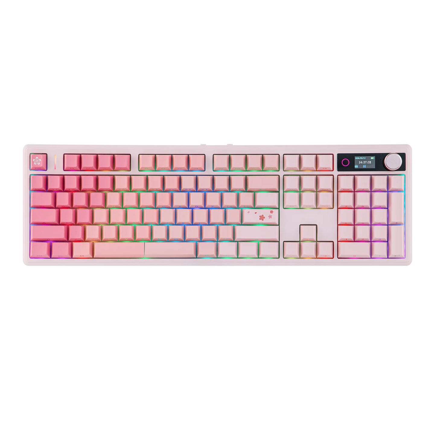 EPOMAKER TH108 V2 PRO 100% ANSI US Layout Wired/Bluetooth/2.4Ghz Wireless Mac Modifier Mechanical Keyboard with Screen & Knob