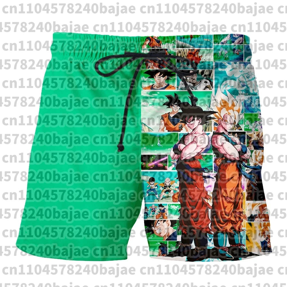 Dragon Ball 3D Print Shorts 2026 Japanese Anime Breathable Quick-Dry Sport Pants Retro Y2K Hip Hop Summer Men's Beach Shorts