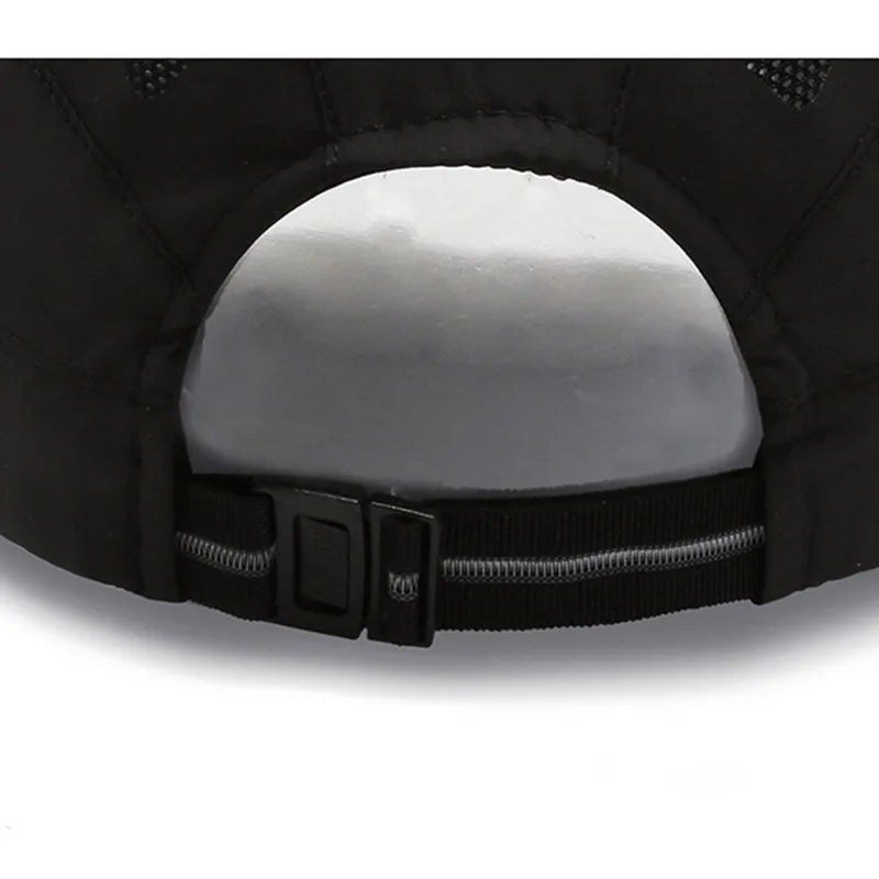 Boné de basebol unissexo com letras impressas, de secagem rápida; chapéus de sol; bonés de malha respirável para atividades ao ar livre no verão; boinas; viseiras; chapéus de golfe