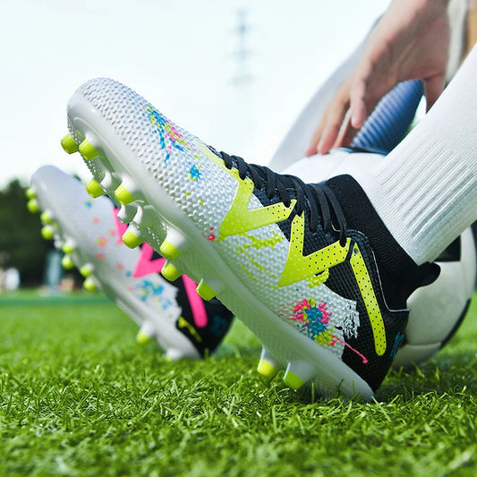 Men Non-slip Football Boots Unisex Professional Soccer Shoes Sports New Cleats Drop Shipping Ultralight Breathable Futsal