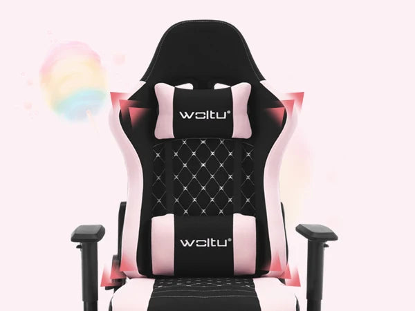 WOLTU Massage Gaming Chair Ergonomic Adjustable Height Office Armchair with Headrest Footrest Swivel Chair Mesh Computer Chair