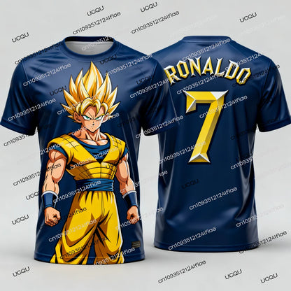 Dragon Ball Z Special Edition Ronaldo No. 7 Football Jersey T-shirt Fan Special Jersey Set KidsVegeta Football Training Uniform