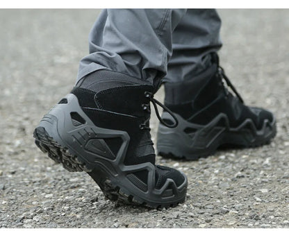 Topfight-Bottes de moto à lacets pour hommes, bottes de chasse, chaussures de randonnée, bottes de désert, haute qualité, grande taille