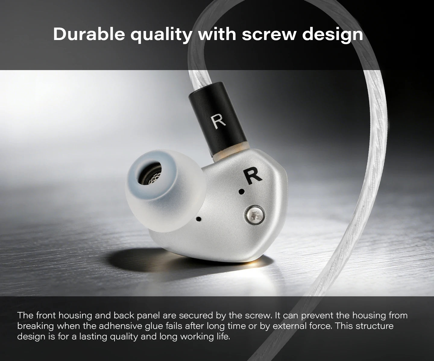 Angelears Kefine Klean SV 10mm DLC Diaphragm Dynamic Driver IEMs Hi-Fi In-ear Earphone with Nozzles and SPC Cable